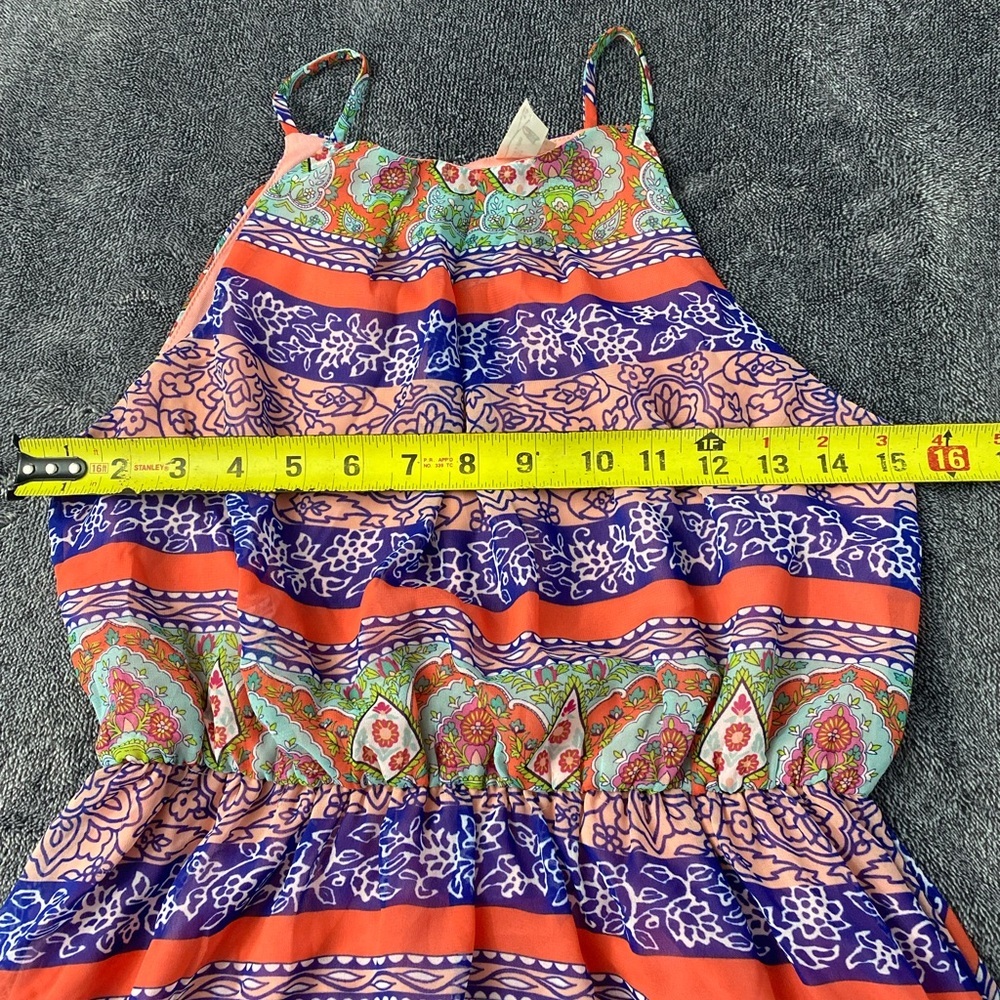 Pink Owl Multicolor Bohemian Summer Dress. Boho mini dress size small - Picture 10 of 10